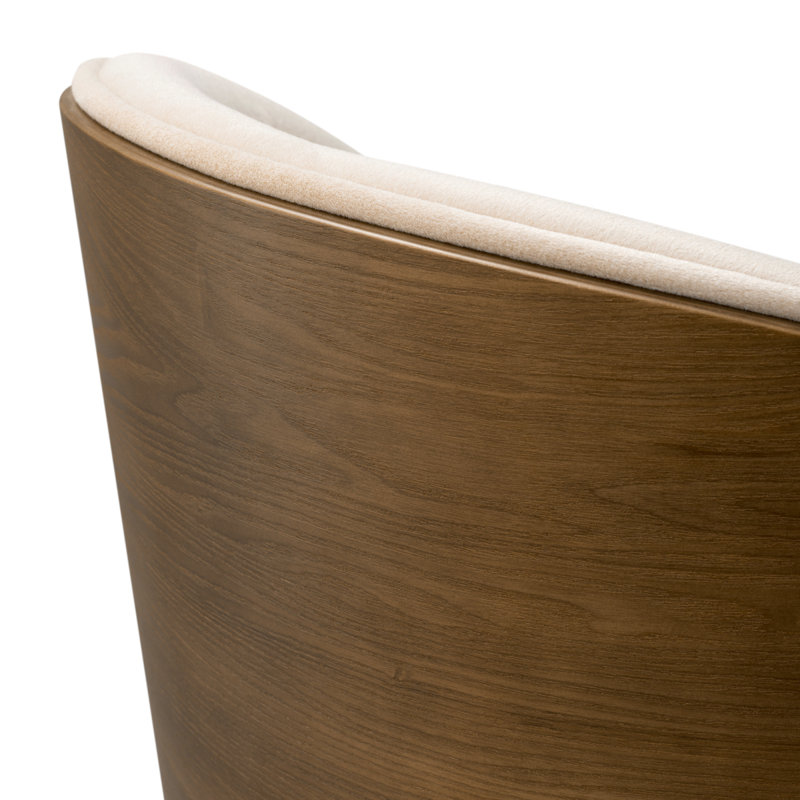 Swivel Upholstered Stool with Metal Frame, Sabino Beige, Bar Stool (30.71" Seat Height)