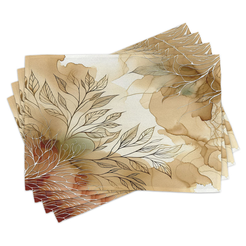 Ensemble de 4 napperons abstraits Ambesonne