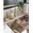 Spectrum Cora Sponge and Brush Sink Saddle for Double Sink Organization, Gray and Clear-120641813