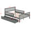 Lit plateforme avec 2 tiroirs de rangement et garde-corps des deux côtés, cadre de lit en bois pour chambre à coucher, chambre d'amis-51545643