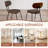 19'' H Stackable Modern Linen-like Fabric Upholstered Dining Chair With Metal Legs-43987060