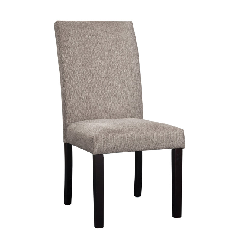Desmarais Montgomery Upholstered Parsons Dining Chair, Dream/Warmwood Brown