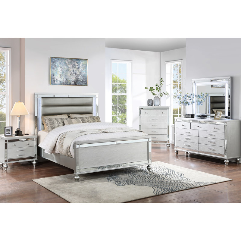 Contemporary Bedroom Nightstand With Modern Design, Wireless Charging And 2 Storage Drawers For Luxury Bedside Table Drawers, Elegant Look Stylish