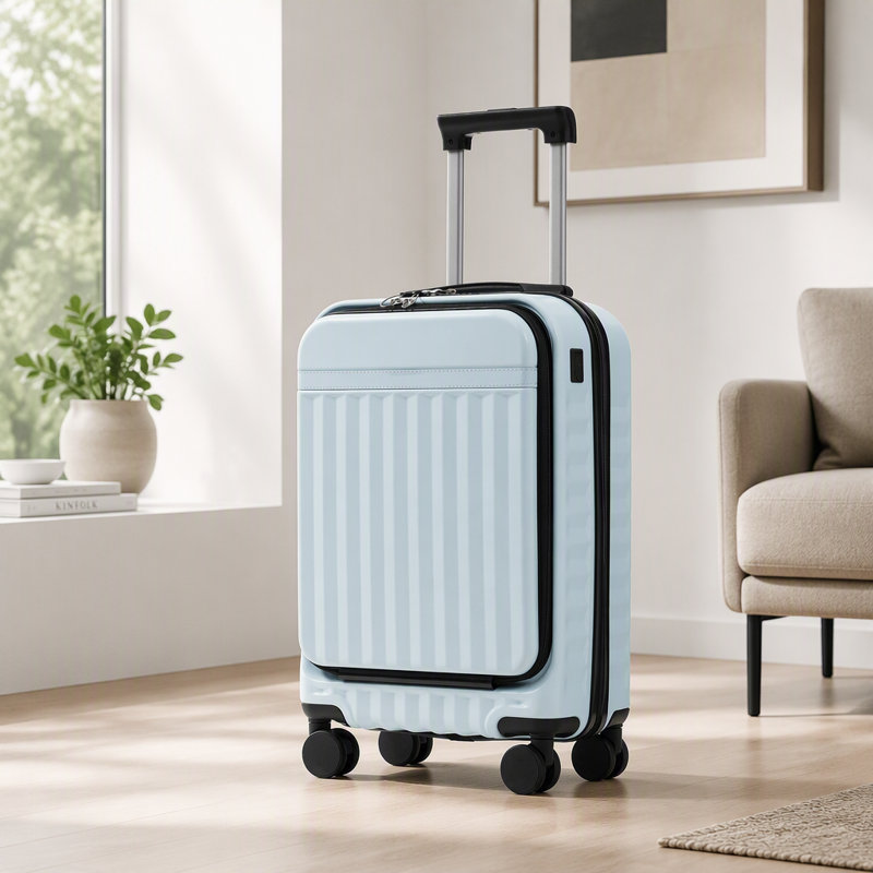 Front Opening Luggage Set 3 Piece, Hardside Carry on Suitcase with USB Port, Expandable Luggage with Handle Bag Spinner Wheels TSA Lock