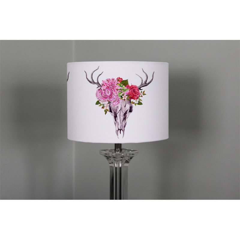 Cotton Drum Lamp Shade ( Uno ), 22cm H x 25cm W x 25cm D