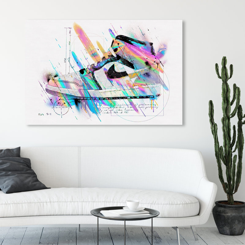 Tarique artistique Sneaker Holo sur toile, H 36 po x l 54 po x P 1,5 po