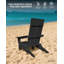 Très grand fauteuil Adirondack pliable moderne avec porte-gobelet Krikacy-532086973