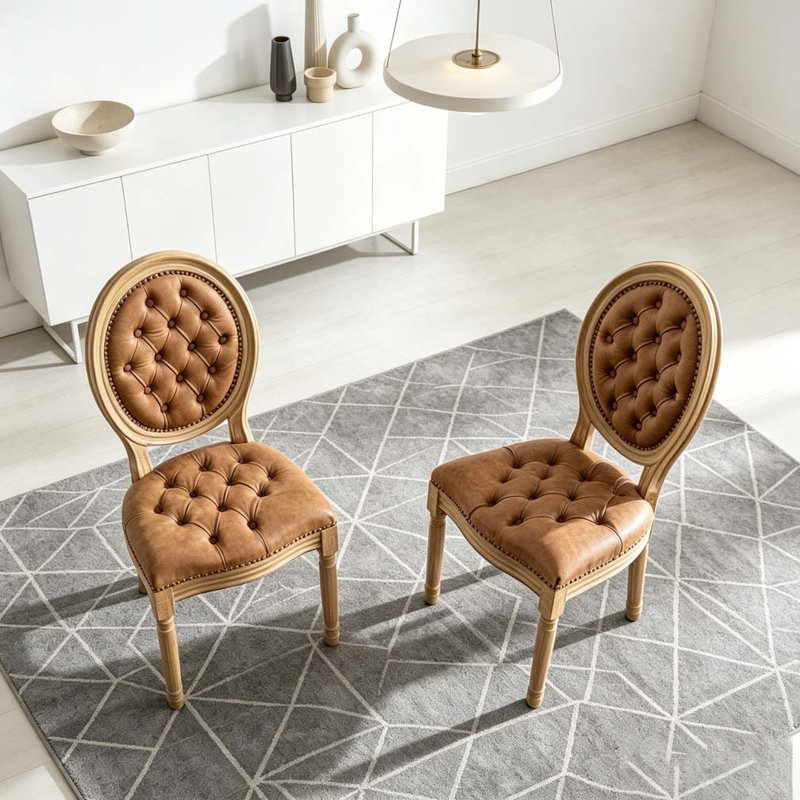 Chaise en bois massif, Orange