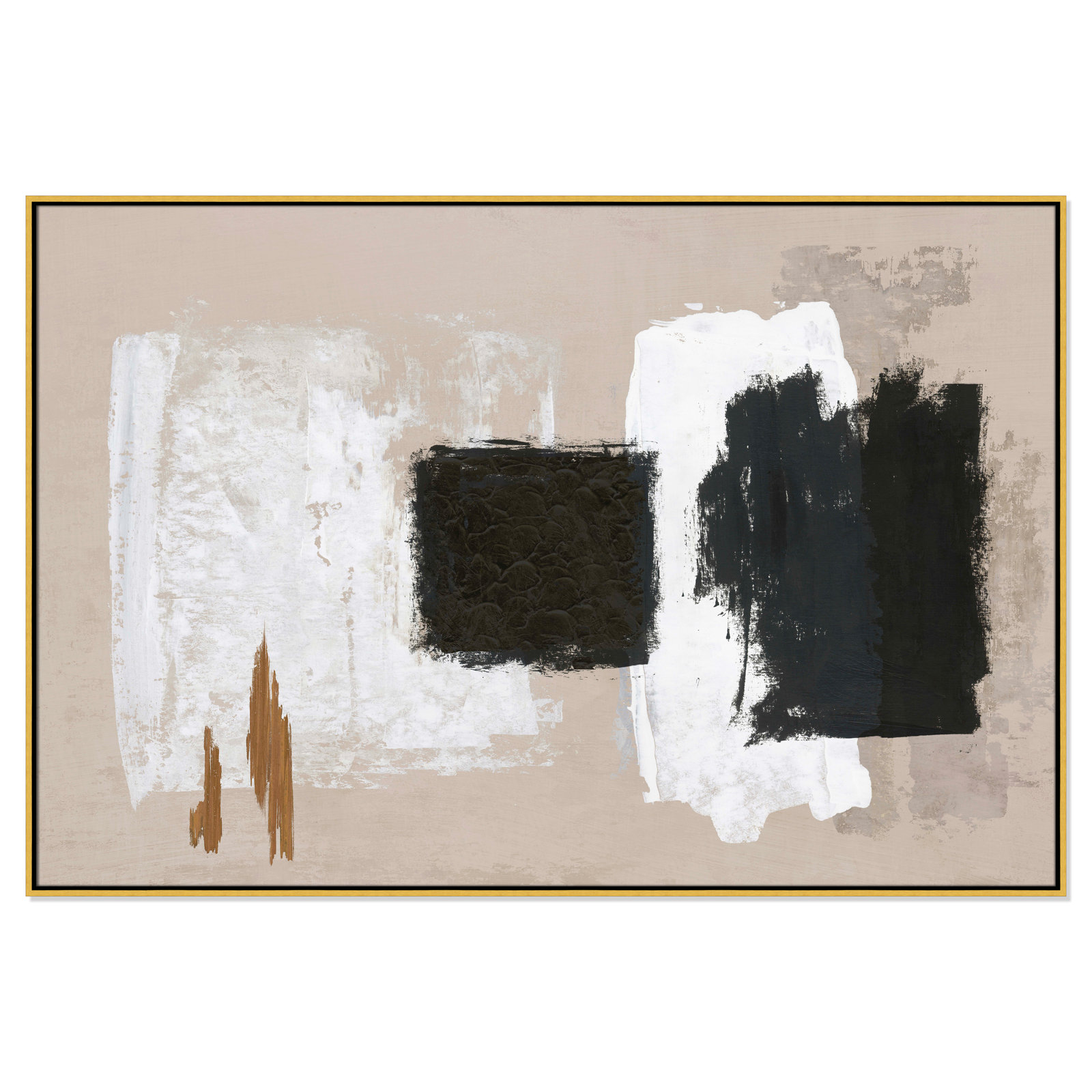 Imone "Golden Slate" Painting, 41.5" H x 61.5" W, Gold