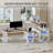 Wood L-Shaped Electric Standing Desk With Drawer-804742259