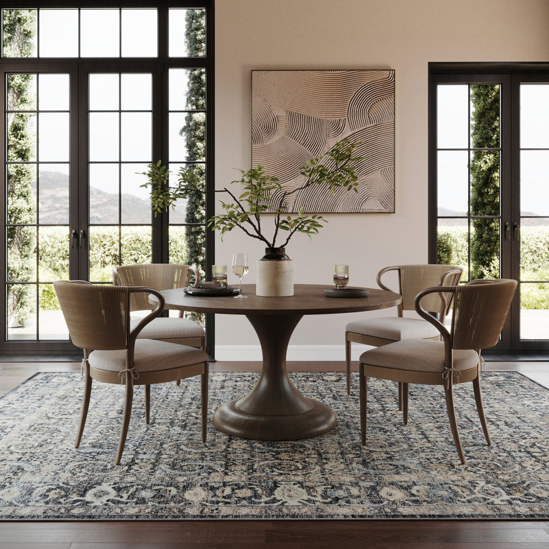  Elyra Traditional Bordered Washable Area Rug, Runner 2'7" x 8'