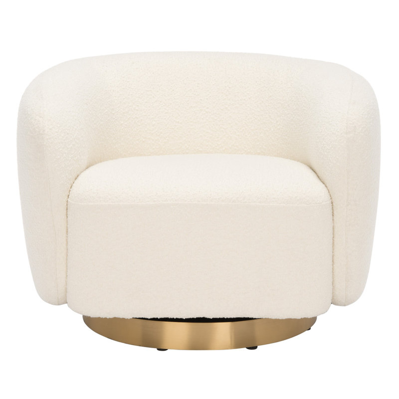 Fauteuil pivotant l 38,1 po Taiquan, Polyester ivoire