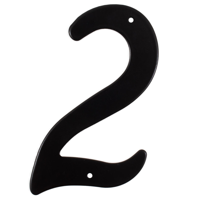  Numéro de maison lisse 4 po, Deux