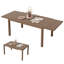 Table de salle à manger extensible pour 4 à 8 personnes en PEHD à grain de bois et cadre en aluminium avec verrous de sécurité et pieds réglables-1647295002