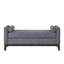 Grand repose-pieds rembourré en tissu Boucle avec coussins, banc de fenêtre rembourré pour le salon, banc d'entrée gris foncé-1530506991-1530506987