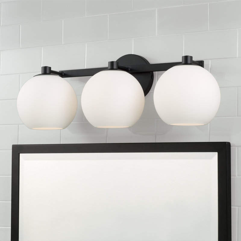 Ansley 3 - Light Dimmable Vanity Light, Matte Black