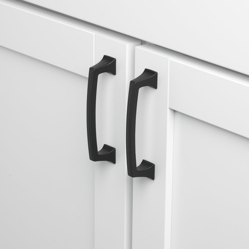 Deco Center to Center Arch Pull, Matte Black, 3"