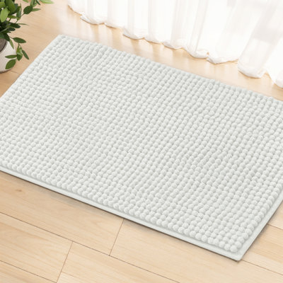 Azriah Luxury Chenille Super Soft Absorbent Microfiber Rectangle Non-Slip Bath Rug