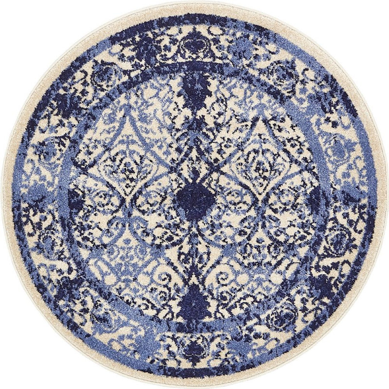 Amika Oriental Indoor Rug, Round 8'