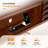Luxury Wood Bed Frame With LED Upholstered Headboard, Charging Station-1468692923