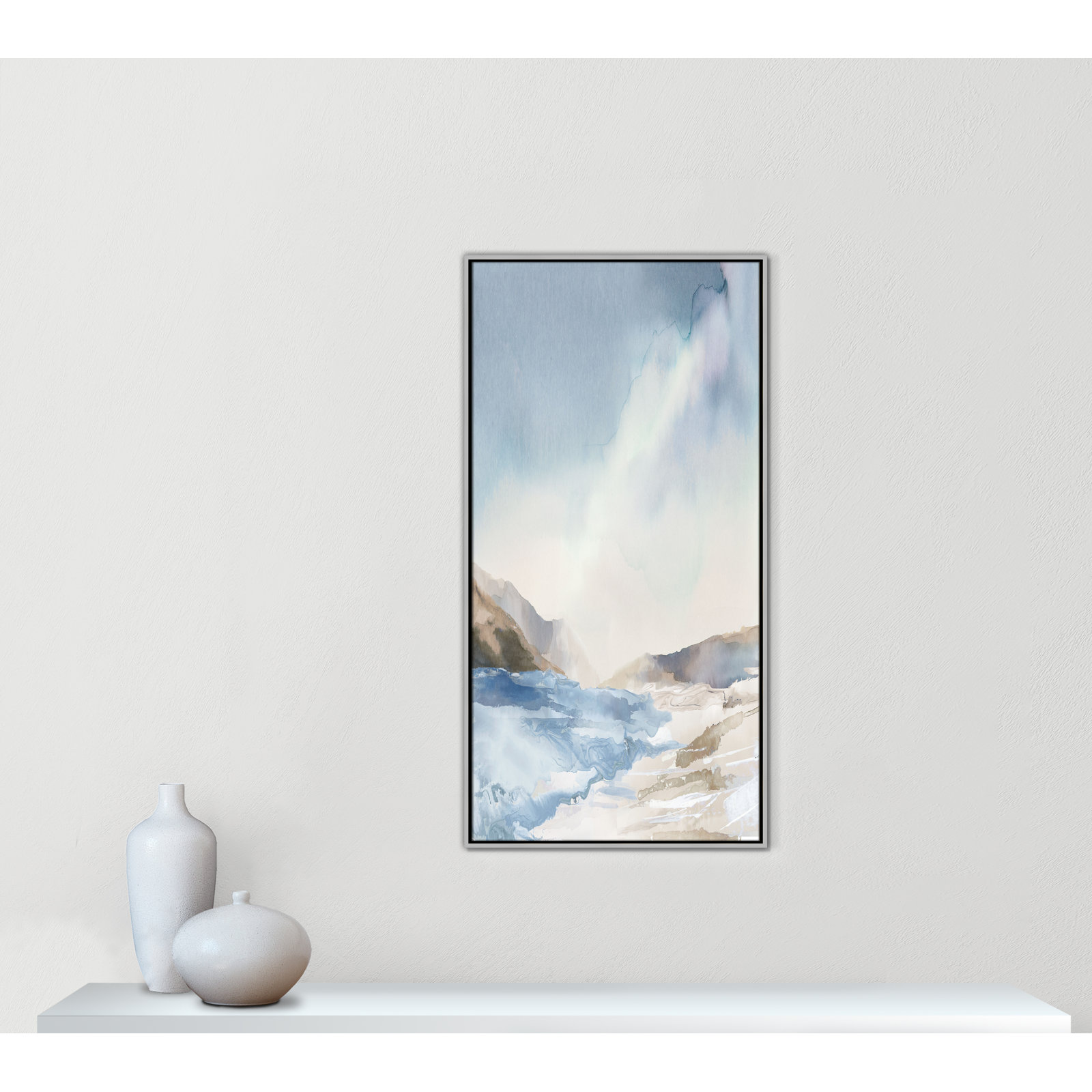 Coralie "Mystic Shores" Print, 49.5" H x 25.5" W, Silver