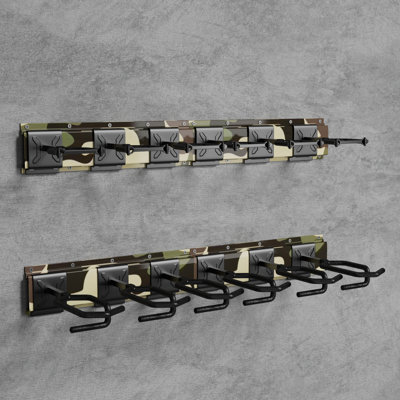 Gun Rack, Wall Mount, Heavy-Duty Steel Tactical Rifle Carbine Handgun Storage Rack, Modular Firearms Gun Wall Gear Accessories Organizer, Gun Display Stand Rifle Storage Holder