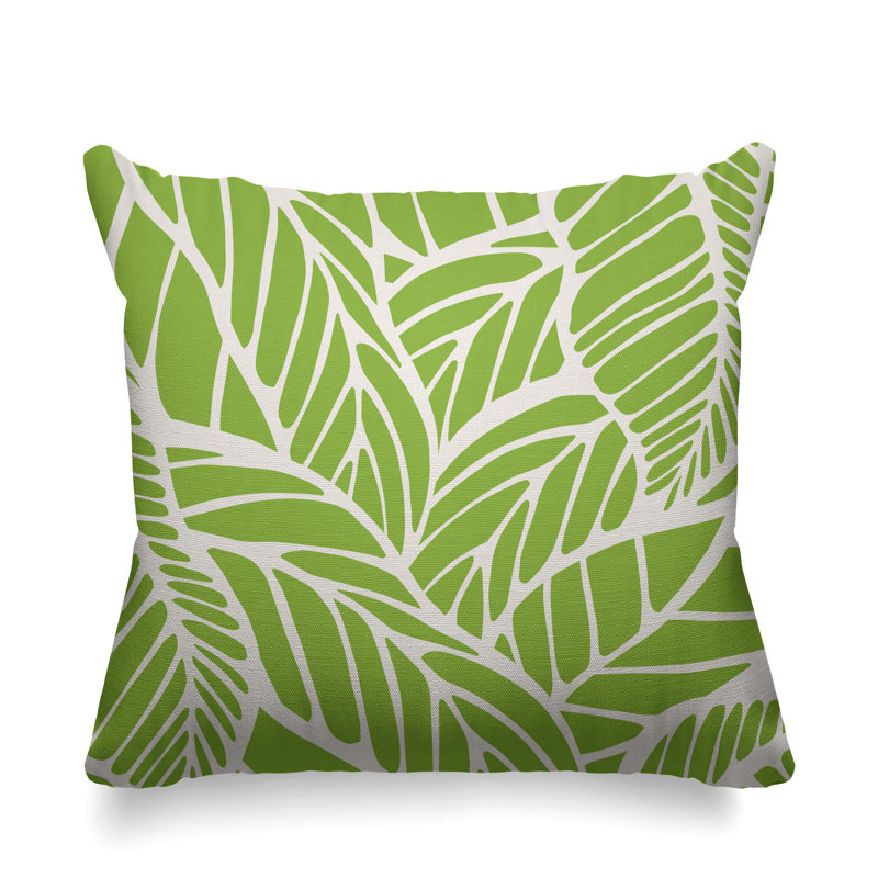 Housse et insert de coussin extérieur d'extérieur, 19 po x 19 po, Vert, Carré