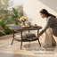 Rattan Round Outdoor Coffee Table - 82 cm W 82 cm D