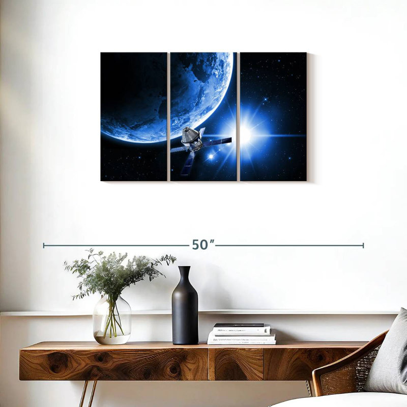 Oberle Satellite In Space, 20" H x 33" W