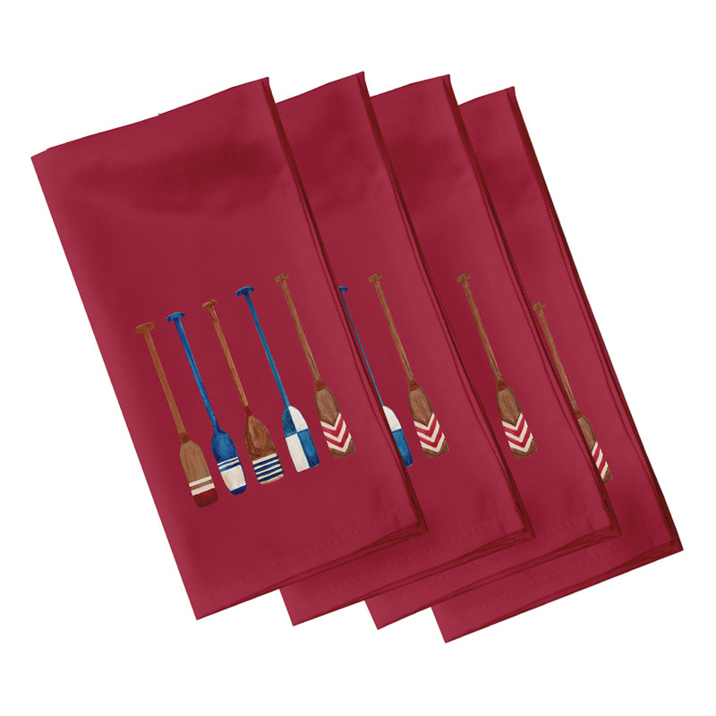 Sina Polyester Square Napkin, Red