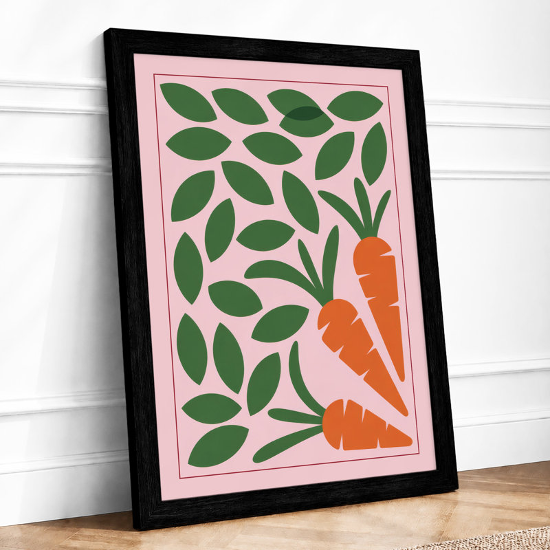 Carrots In Bloom Botanical - Print, A1 - 84.1 x 59.4 cm, Black