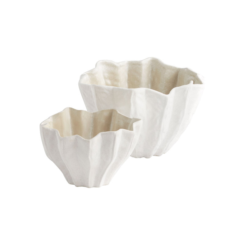 Chloris Ceramic / Porcelain Decorative Bowl, 6.25" H x 10.25" W x 10.25" D