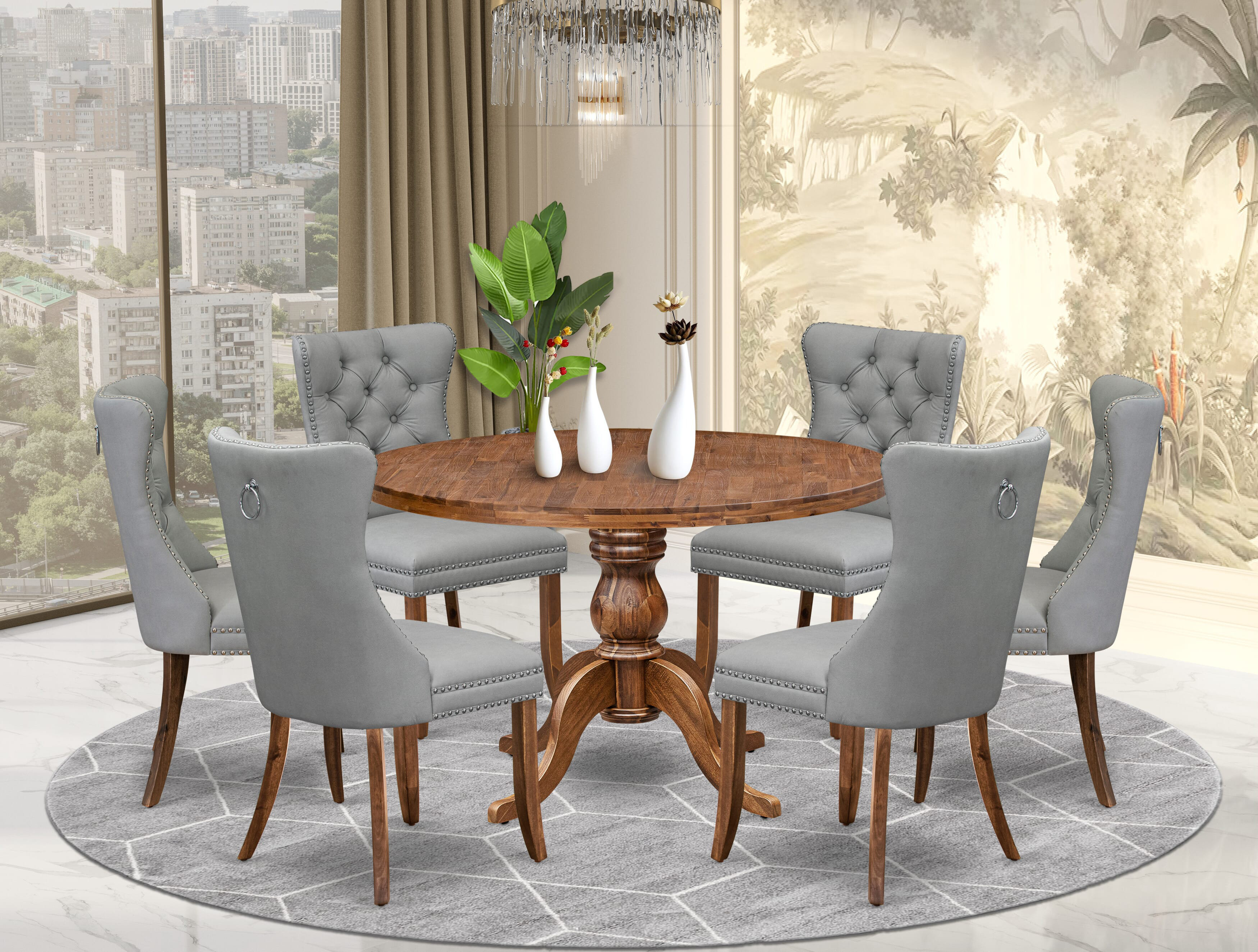 Wildon Home® 7-Pc Dining Set Contain a Mid Century Table and 6 ...