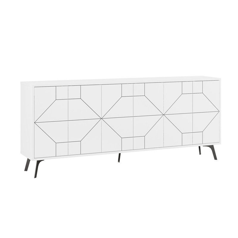 Decortie 184cm Console Table, White