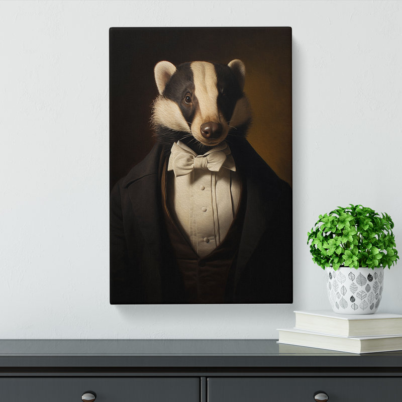 Badger Classicism Art - Wrapped Canvas, 50cm H x 35cm W x 3cm D