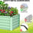 2PCS Galvanized Raised Garden Bed, 6x3x1.5ft Metal Heavy-Duty Planter Boxes Outdoor for Vegetables, Herbs, Flowers - Wave Design, Open Bottom,Green-1608864022