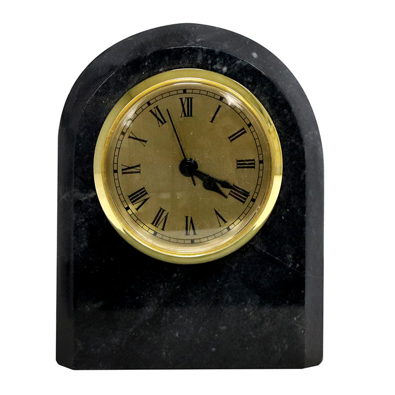 Horloge de table mécanique noire