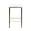 Tabouret de siège rembourré sans dossier de 26 po de hauteur - élégant et stylé. Base en métal bronze, assise rembourrée. Assemblage requis, outils fournis, rembourré sur la base, style moderne requis