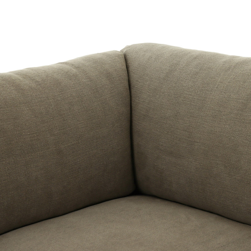 Aurelia Sectional, Broadway Olive Linen, 33" H x 124" W x 124" D