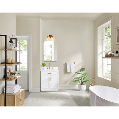 Ensemble de meuble-lavabo simple 30 po avec miroir Gavino