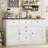 Ravent 57.4" Buffet Cabinet with Storage, Sideboard Buffets Cabinet with 2 Doors and 6 Drawers-1010104488