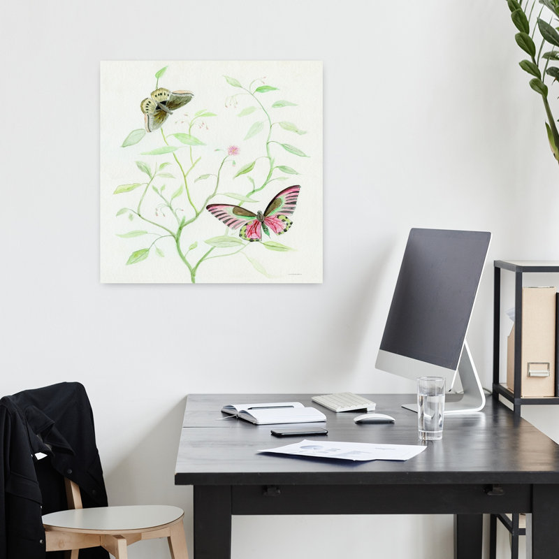 Art contemporain arbre papillon, H 18 po x l 18 po