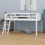 Lit mezzanine simple en bois avec échelle-3150999