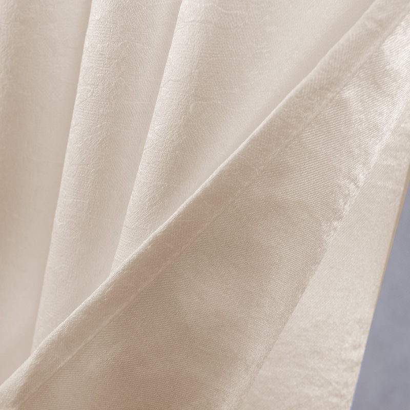 Panneau de rideau simple occultant et isolant avec œillets de couleur unie, Beige, L 52 po x L 95 po