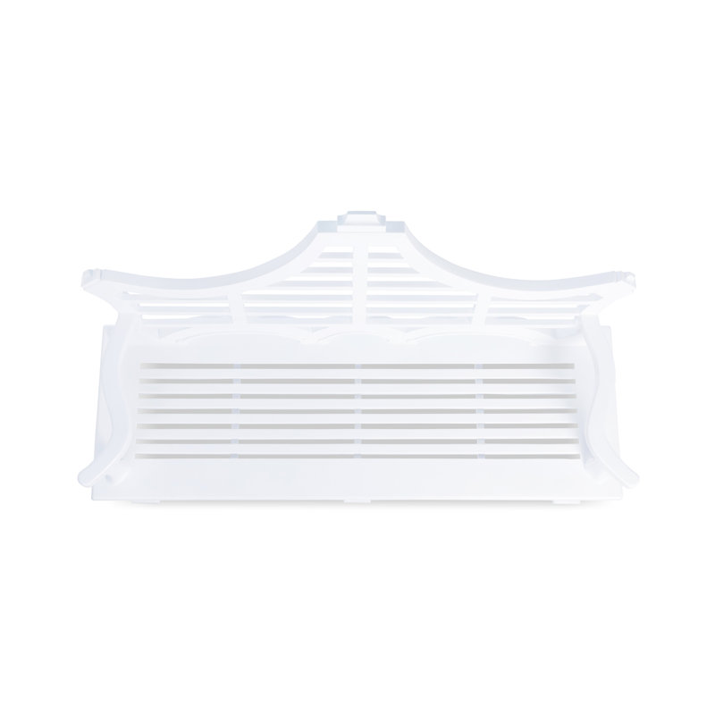 Bay Lake Garden Bench, Jet Black, Hydrangea White