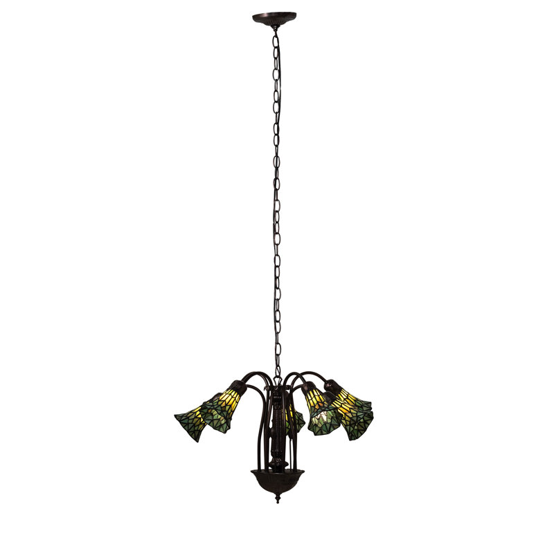 Arnkil 6 - Light Chandelier, Green