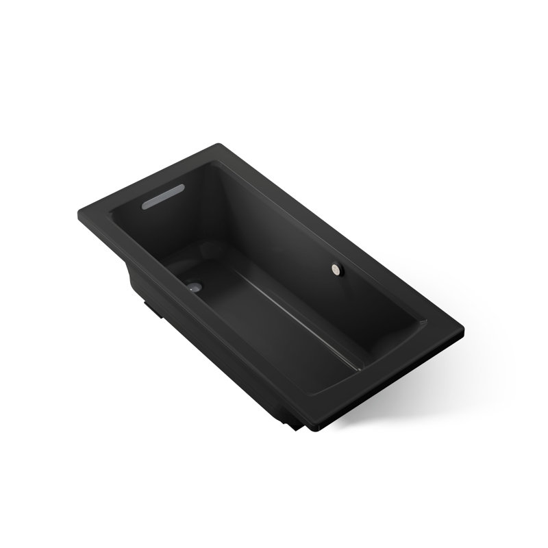 Archer® 60" x 30" Drop-in Air Acrylic Bathtub Heater Included, Black