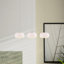 Luminaire suspendu tambour pour îlot de cuisine 3 lumières DEL Bixby