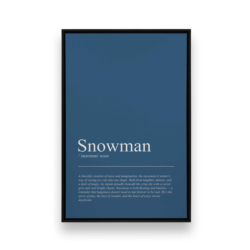 Impression sur toile Frosty Wonder, H 18,75 po x l 12,75 po, Noir satiné