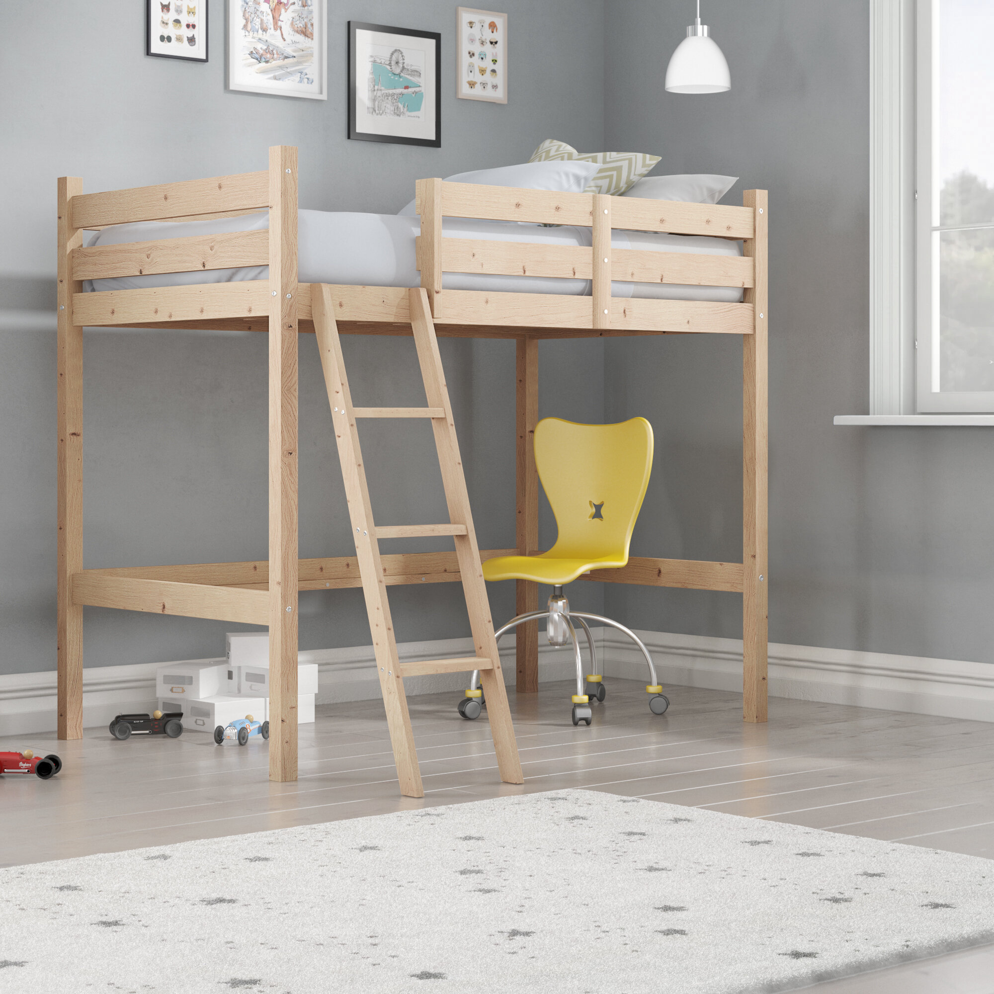 Solid wood deals high sleeper bed